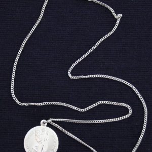 Silver Toned St. Christopher Medallion on 18" Chain