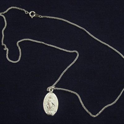 Traditional Silver Toned Miraculous Medal on 18" Chain