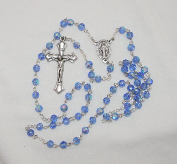 December "Blue Zircon" Birthstone Rosary