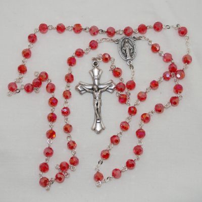 July "Ruby" Birthstone Rosary