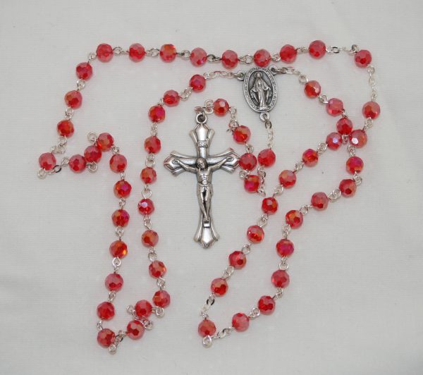 July "Ruby" Birthstone Rosary