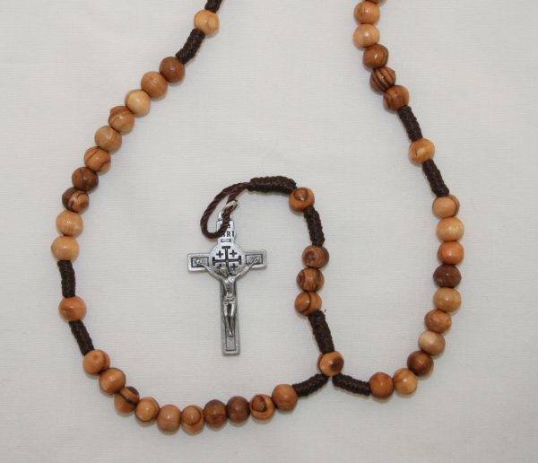 Olive Wood Rosary - Jerusalem Relic