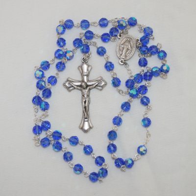 September "Sapphire" Birthstone Rosary