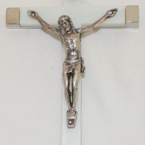 Traditional White Crucifix