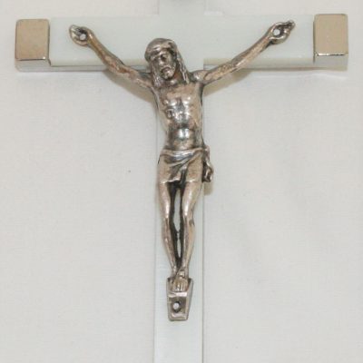 Traditional White Crucifix