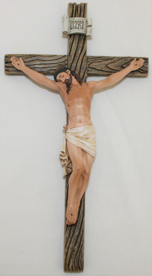 Colored Resin Wood Crucifix